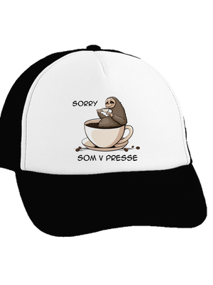 V presse šiltovka truckerka Black cap