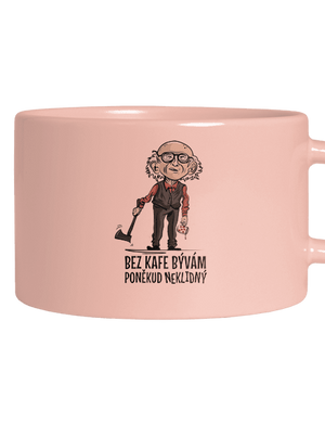 Neklidný bez kafe hrnček makronka Pink Macaron