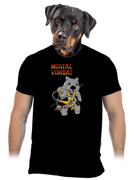 Mortal Vombat pánske tričko Black