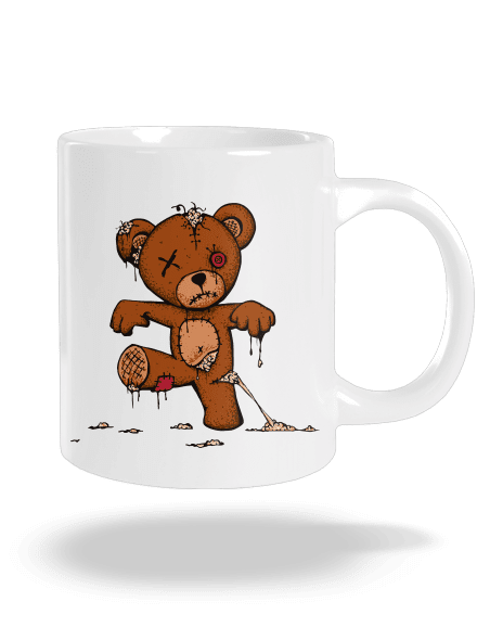 Zombie teddy veľký hrnček White
