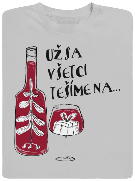 Vianoce vo víne pánske tričko Pacific Grey