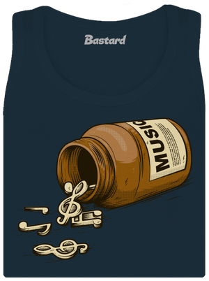 Music Pills dámske tielko klasické Navy