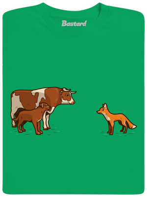 Vůl, pes a vulpes pánske tričko Kelly Green