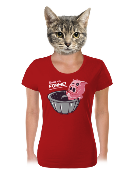Vo forme dámske tričko Red Mal