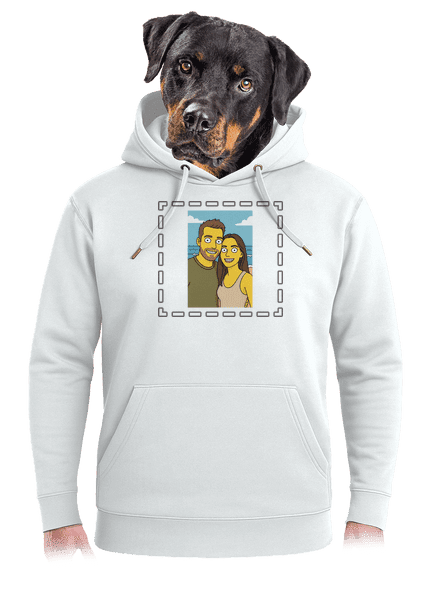 Simpsonovi z vlastnej fotky unisex mikina premium Snowwhite