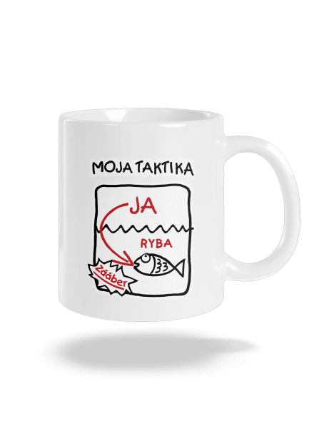 Rybárska taktika klasický hrnček White