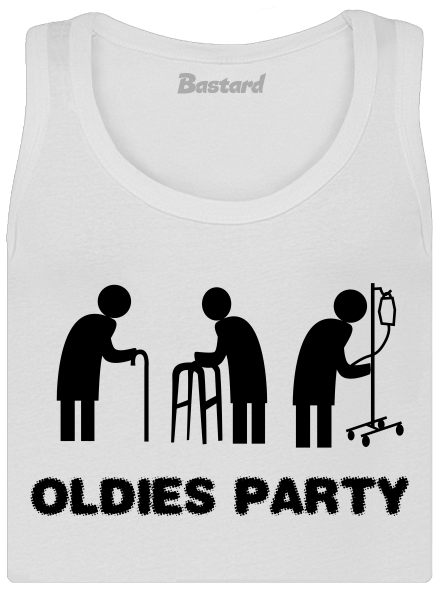 Oldies party dámske tielko klasické White