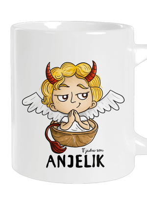 Anjelik veľký hrnček White