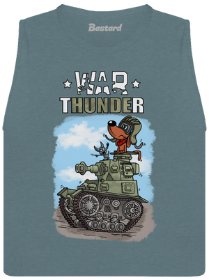 War Hunde dámske tielko voľné Heather Deep Teal