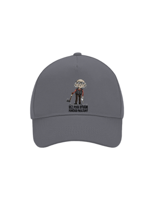 Neklidný bez piva šiltovka baseballka Graphite grey