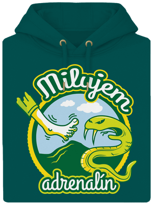 Milujem adrenalín unisex mikina premium Emerald Green
