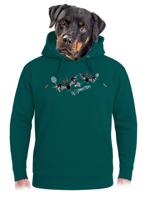 Batminton unisex mikina premium Emerald Green