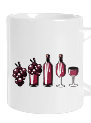 Evolúcia červeného vína veľký hrnček White