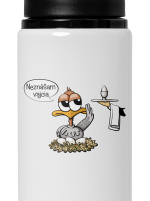 Neznášam vajcia flaša na vodu White