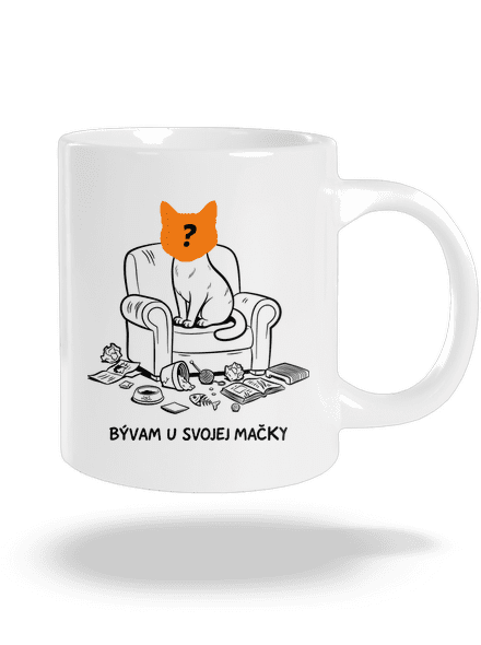 Bývam u svojej mačky veľký hrnček White