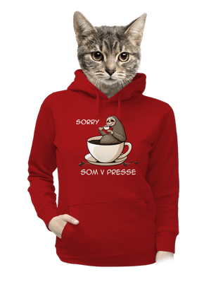 V presse dámska mikina klokanka Red Mal