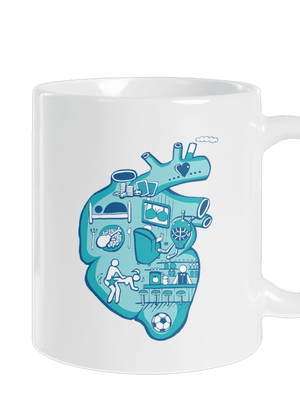 Srdce bije pre klasický hrnček White