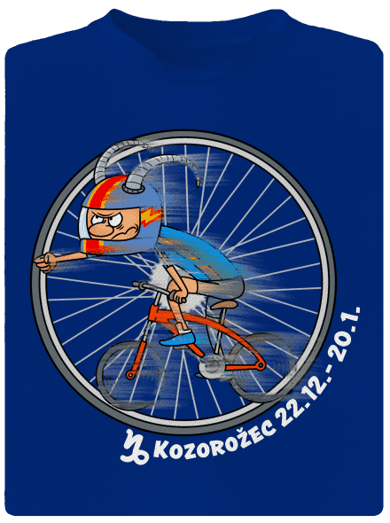 Cyklistický horoskop: Kozorožec pánske športové tričko Royal Blue Mal