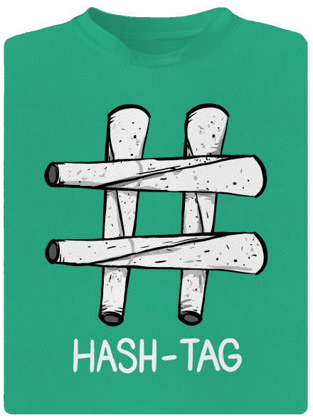 Hash tag pánske športové tričko Mint Mal