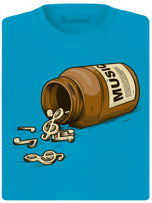 Music Pills dámske športové tričko Blue Atol