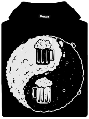 Jin Jang pivo dámska mikina klokanka Black