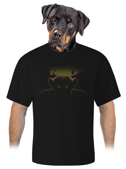 Opičia planéta unisex tričko oversized Black