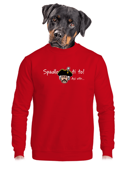 Spadlo ti to unisex mikina bez kapucne Red
