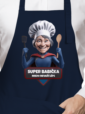 Super babička zástera Navy