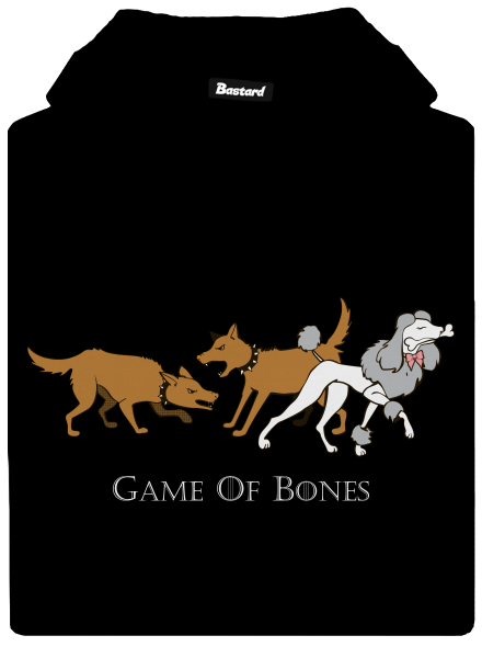 Game of Bones pánska mikina klokanka Black