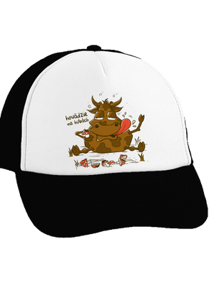 Hovädzie na hubách šiltovka truckerka Black cap