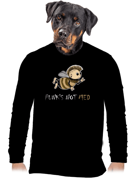 Punks Not Med pánske dlhý rukáv Black