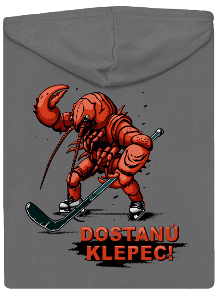 Dostanú klepec dámska mikina na zips Steel Gray