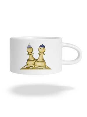 Šach a Mat hrnček makronka White