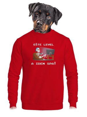 Ešte level unisex mikina bez kapucne Red