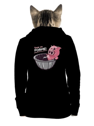 Vo forme dámska mikina na zips Black