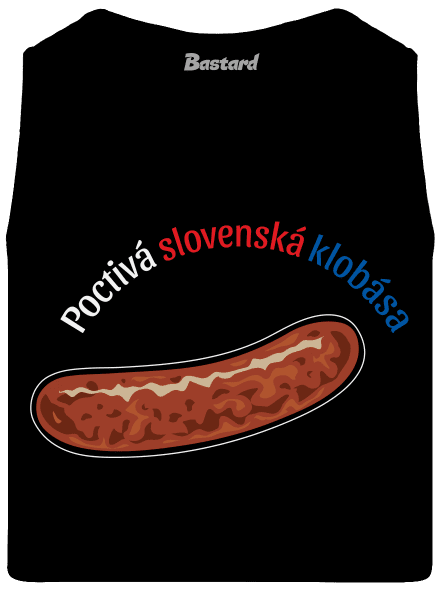 Poctivá buchta a klobása pánske tielko Black