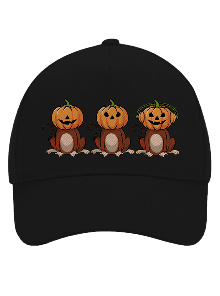 Halloween opičky šiltovka baseballka Black