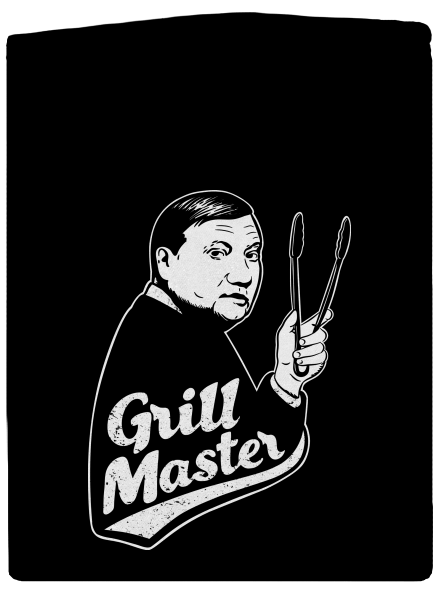Grill master pánska mikina na zips Black