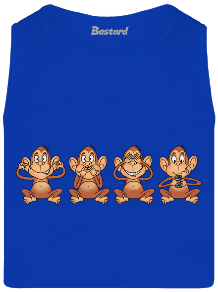 Opička s mobilom pánske tielko Royal Blue