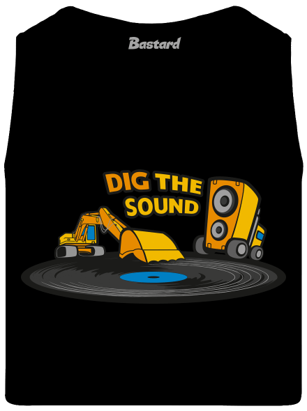 Dig the sound pánske tielko Black