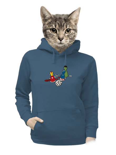 Superhrdina nehnevaj sa dámska mikina klokanka Denim