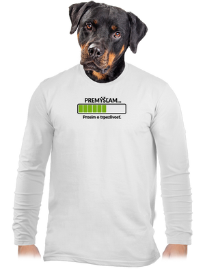 Premýšľam pánske dlhý rukáv White