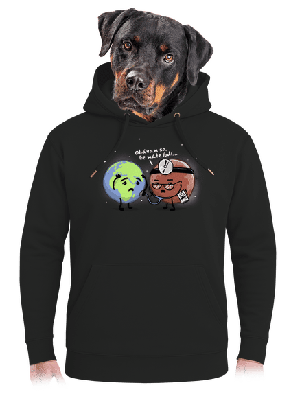 Diagnóza unisex mikina premium Dark Black