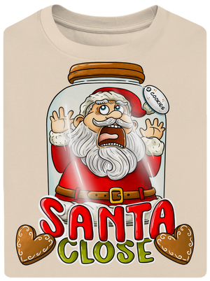 Santa Close unisex tričko oversized Almond