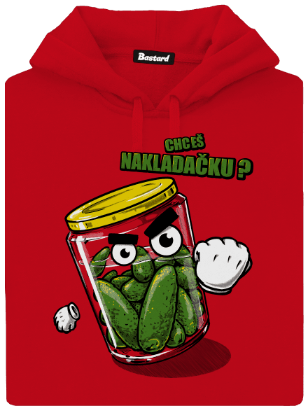 Nakladačka pánska mikina klokanka Red
