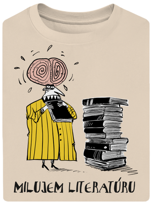 Milujem literatúru unisex tričko oversized Almond