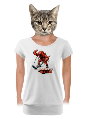 Dostanú klepec dámske tričko s lemom White