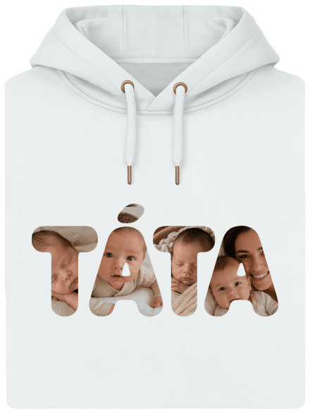 Nápis ocko z vlastných fotiek unisex mikina premium Snowwhite