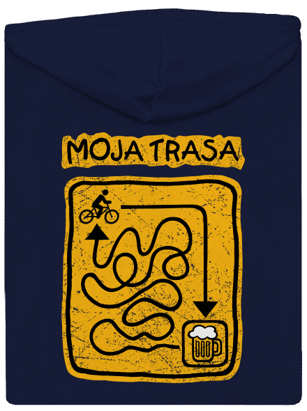 Moja trasa pánska mikina na zips Navy