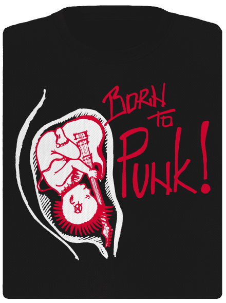 Born to punk dámske športové tričko Black